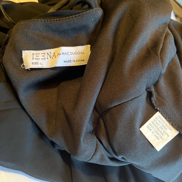 leena for Mac Duggal size L black Ruched sleeveless tie jumpsuit - Picture 7 of 10